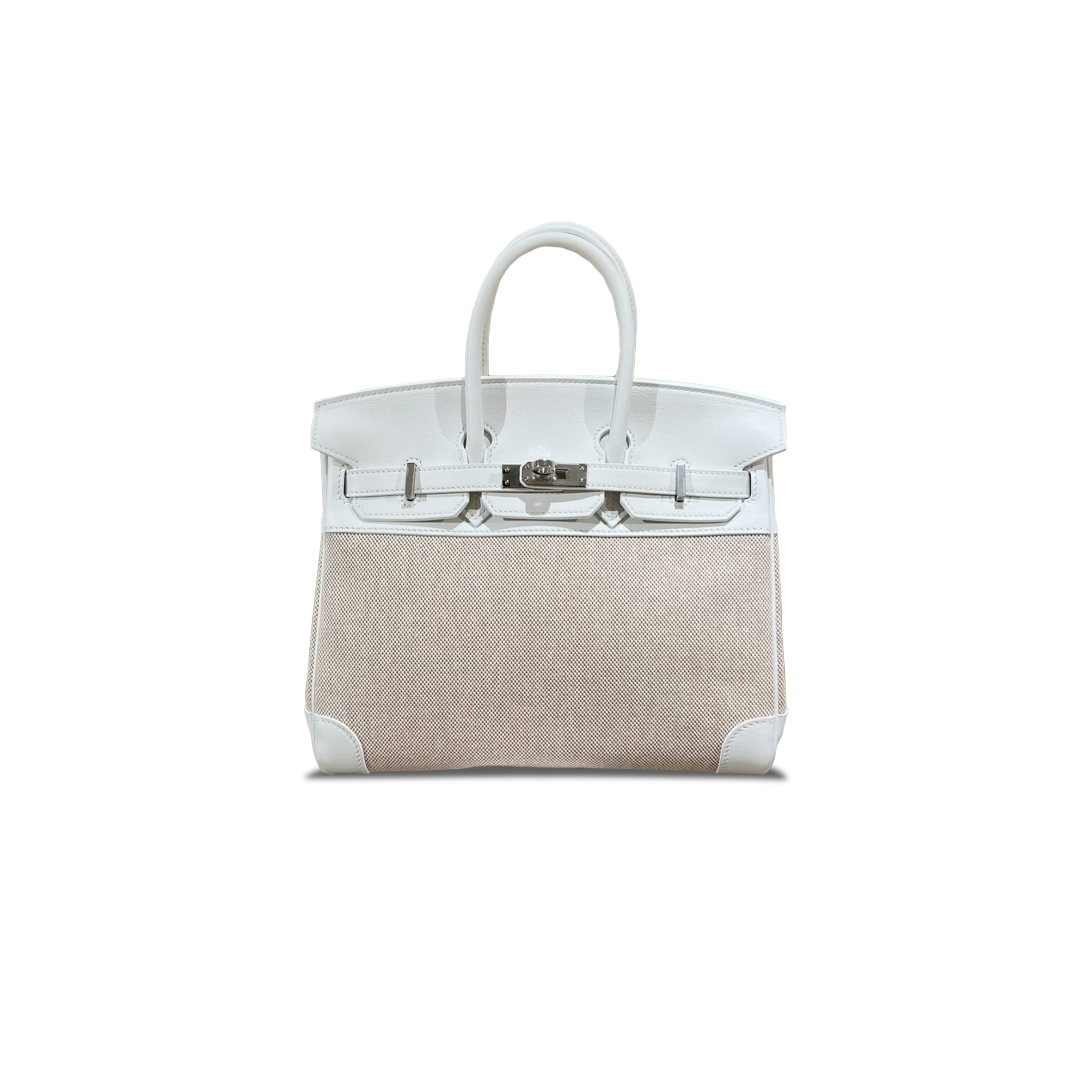 H**mes master birkin 25 swift canvas and silver buckle h082686cka3 (25*20*13cm)
